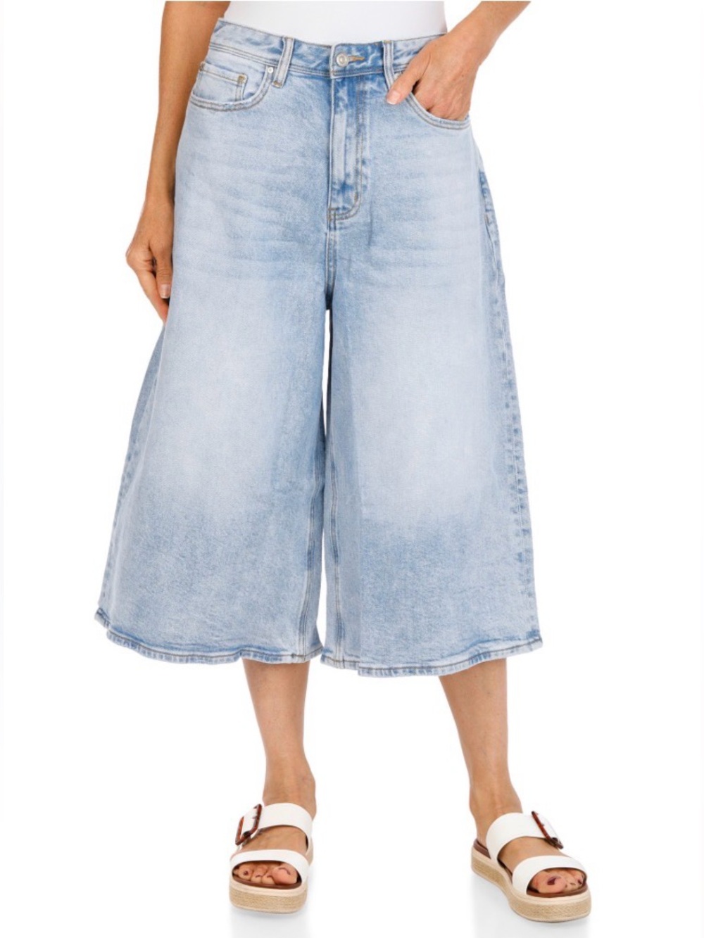 BAYEAS Women's Timothy Mid Rise‎ Drop Crotch Jean Short Size Small